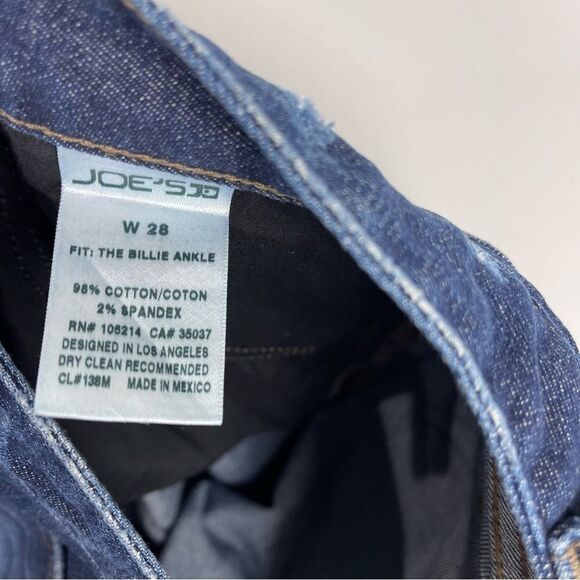 Joe's Jeans The Billie Ankle Relaxed Jeans Distressed Dark Wash Women's Size 28 - Picture 6 of 10